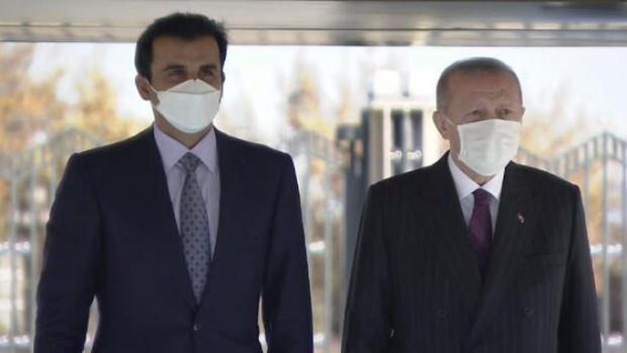 Katar Emiri T&uuml;rkiye'de! Erdoğan karşıladı, iki &uuml;lke anlaştı