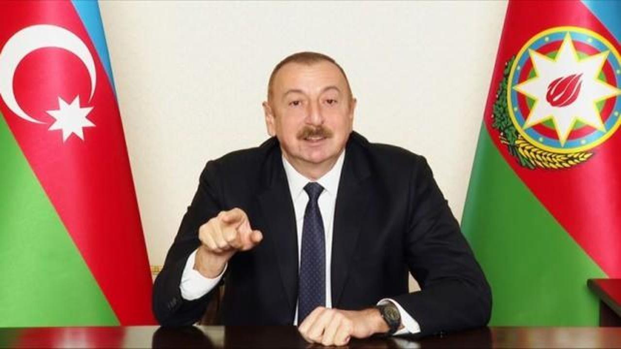 Aliyev: Camileri kapatan ve domuz kafası atanlar mı bizi eleştirecek?