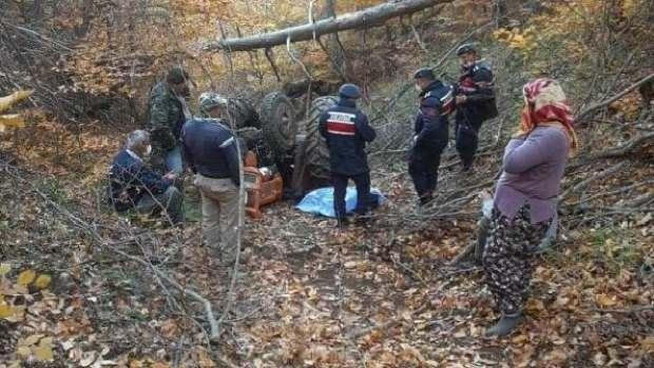 Devrilen trakt&ouml;r&uuml;n altında kalan s&uuml;r&uuml;c&uuml; &ouml;ld&uuml;