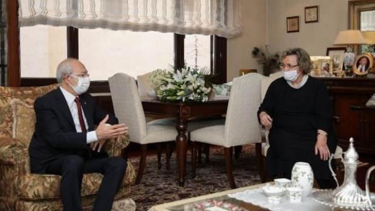 Kılıçdaroğlu, Alparslan Türkeş'in eşi Seval Türkeş'i ziyaret etti