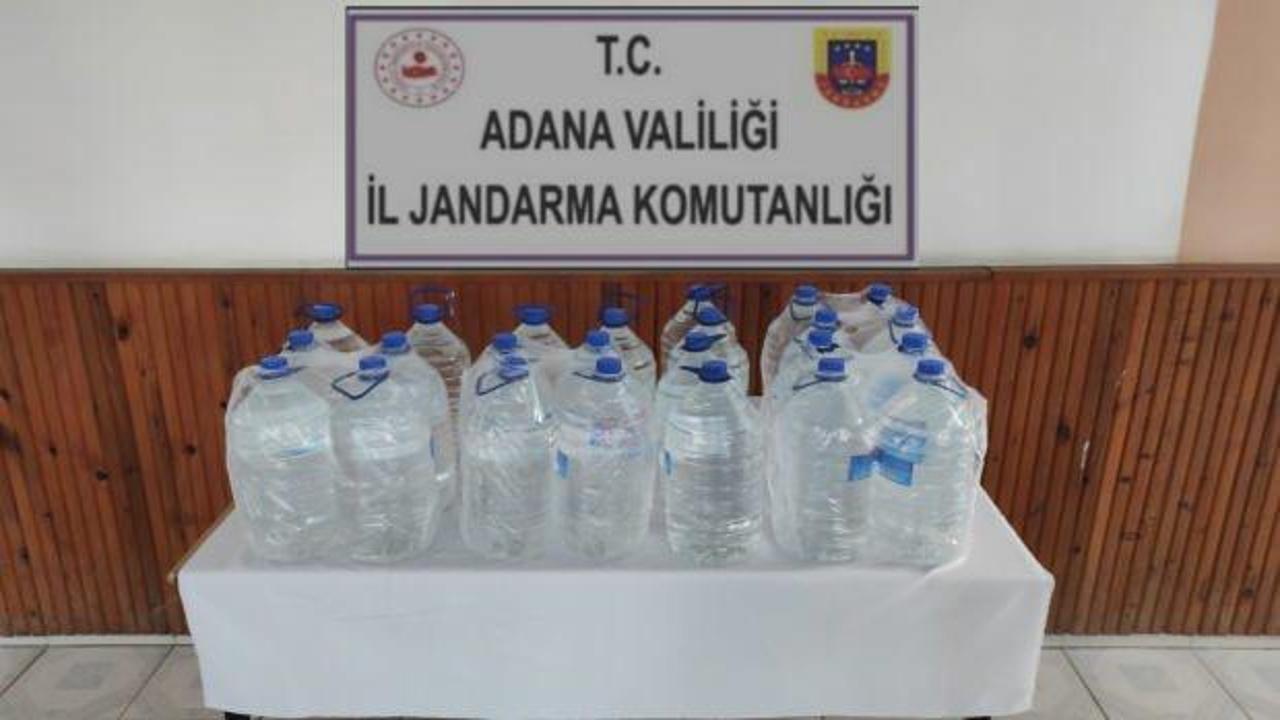 Adana’da 120 litre sahte içki ele geçirildi