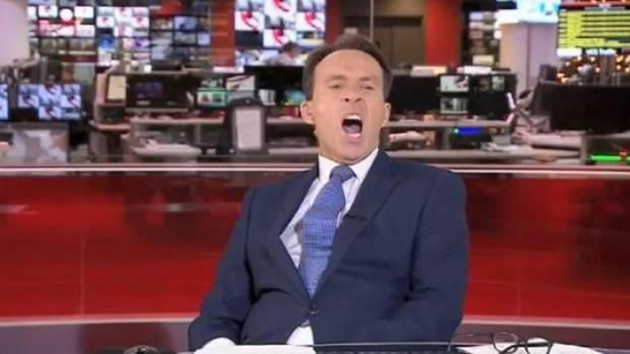 BBC spikerinden canlı yayında tuhaf hareket