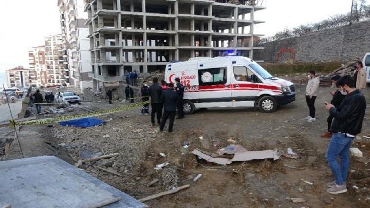 Trabzon'da inşaatın 9'uncu katından düşen işçi hayatını kaybetti