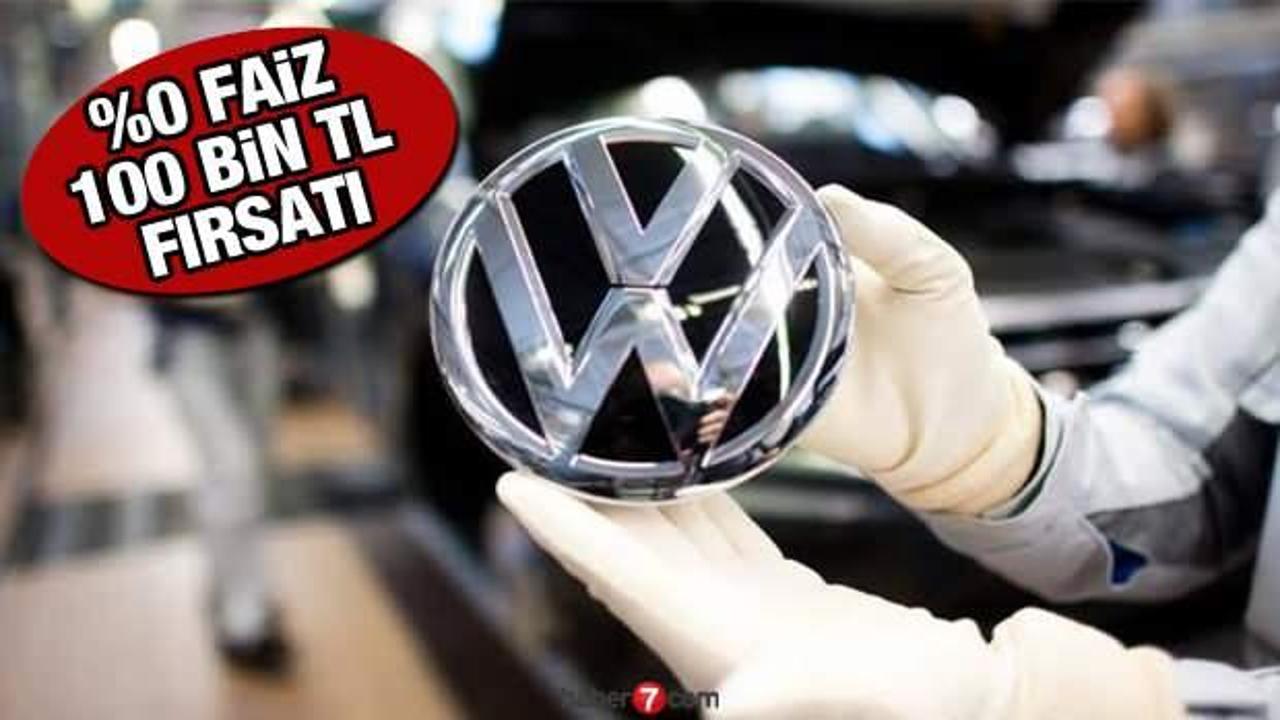 Volkswagen'den 0 faiz ile 100 bin TL finansman desteği! Sıfır Volkswagen araç fiyatları