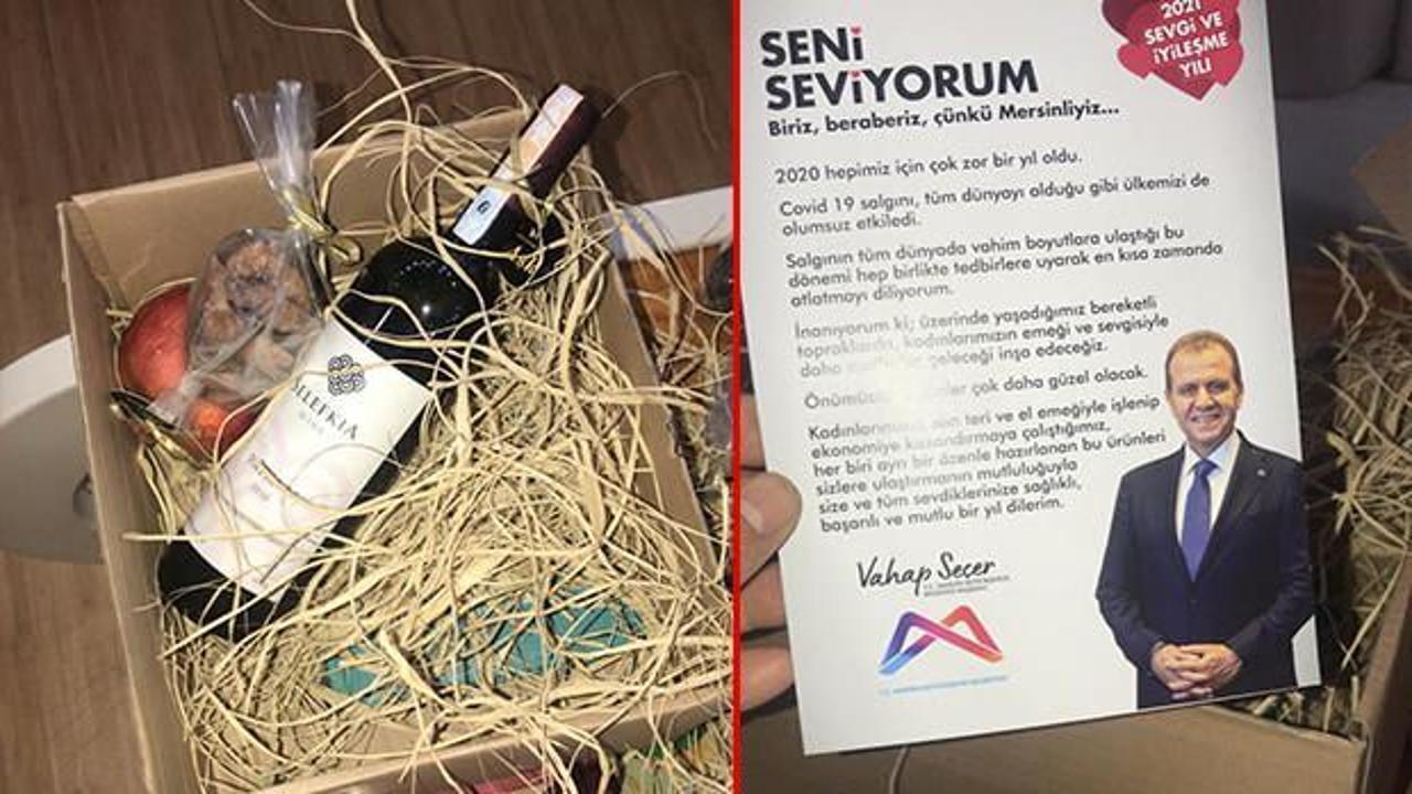 CHP'li belediye yılbaşı hediyesi olarak şarap ve çerez yolladı!