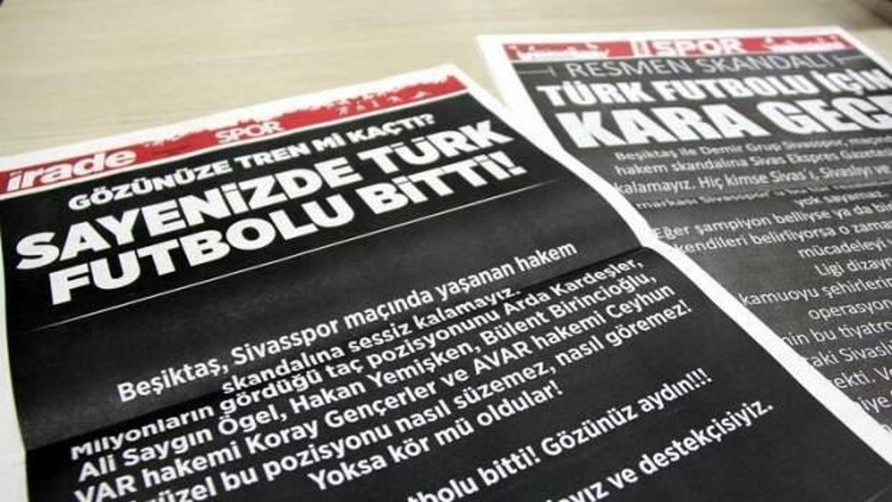 Sivas'ta yerel basın sayfaları kararttı!