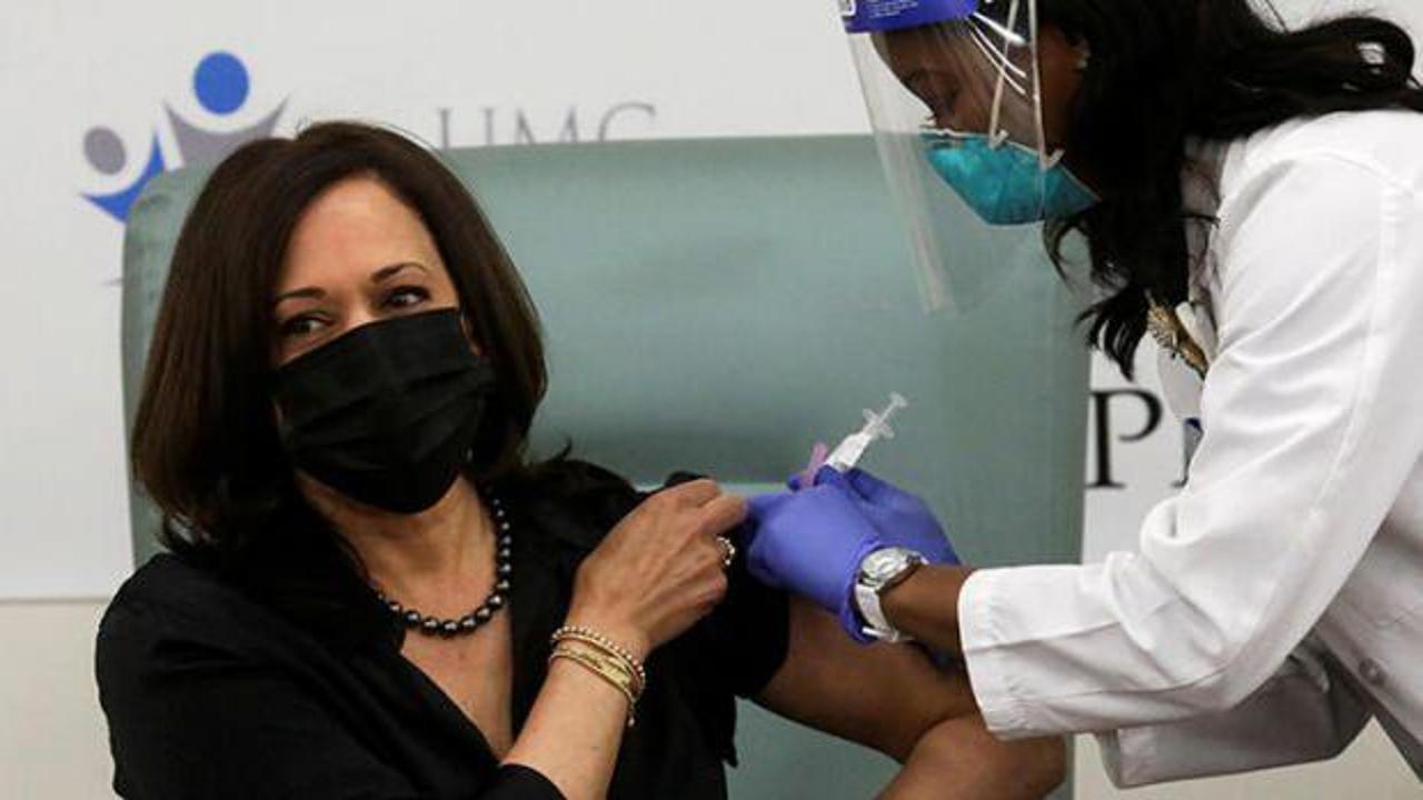 ABD başkan yardımcılığına seçilen Kamala Harris, Kovid-19 aşısı oldu