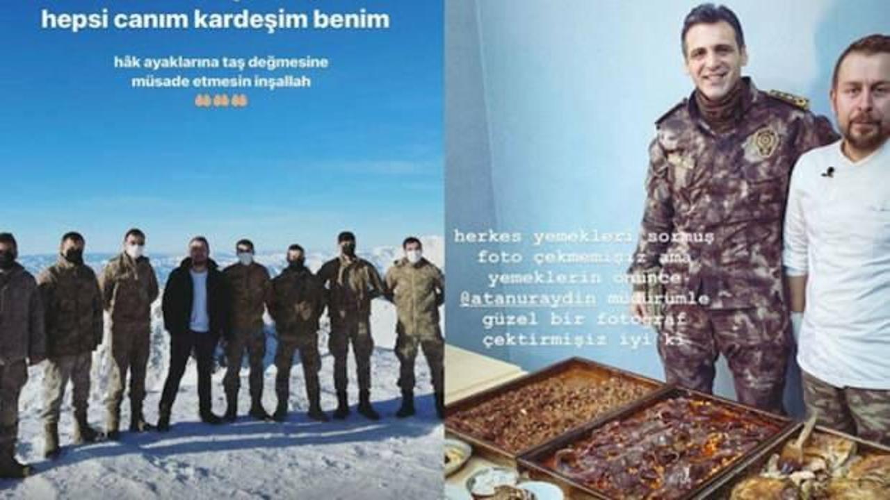 Aşçı Ömür Akkor 3500 metredeki üs bölgesinde Mehmetçikler için yemek yaptı