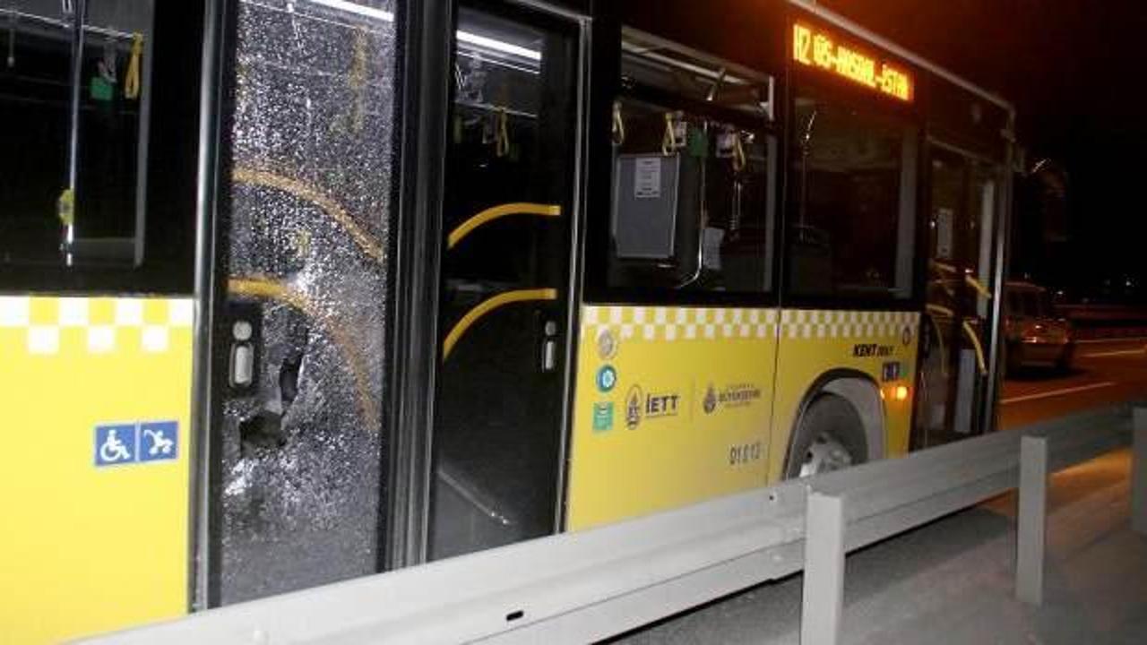 İETT otobüslerine taşlı saldırı