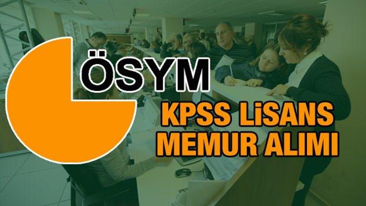 KPSS Lisans mezunları için mülakatsız memur alımı ÖSYM kadrolar ve başvuru şartları (2021)