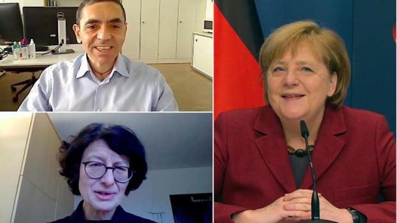 Merkel'den Uğur Şahin ve Özlem Türeci açıklaması
