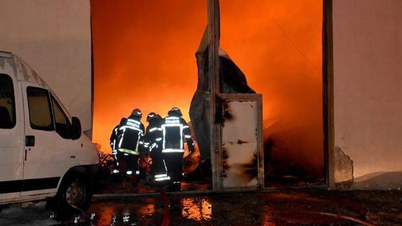 Kayseri'de fabrika yangını