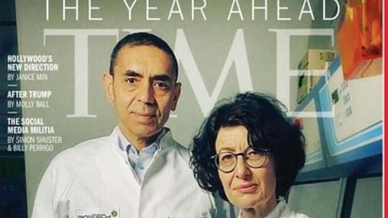 Prof. Şahin ve Prof. Türeci Time dergisinin kapağında