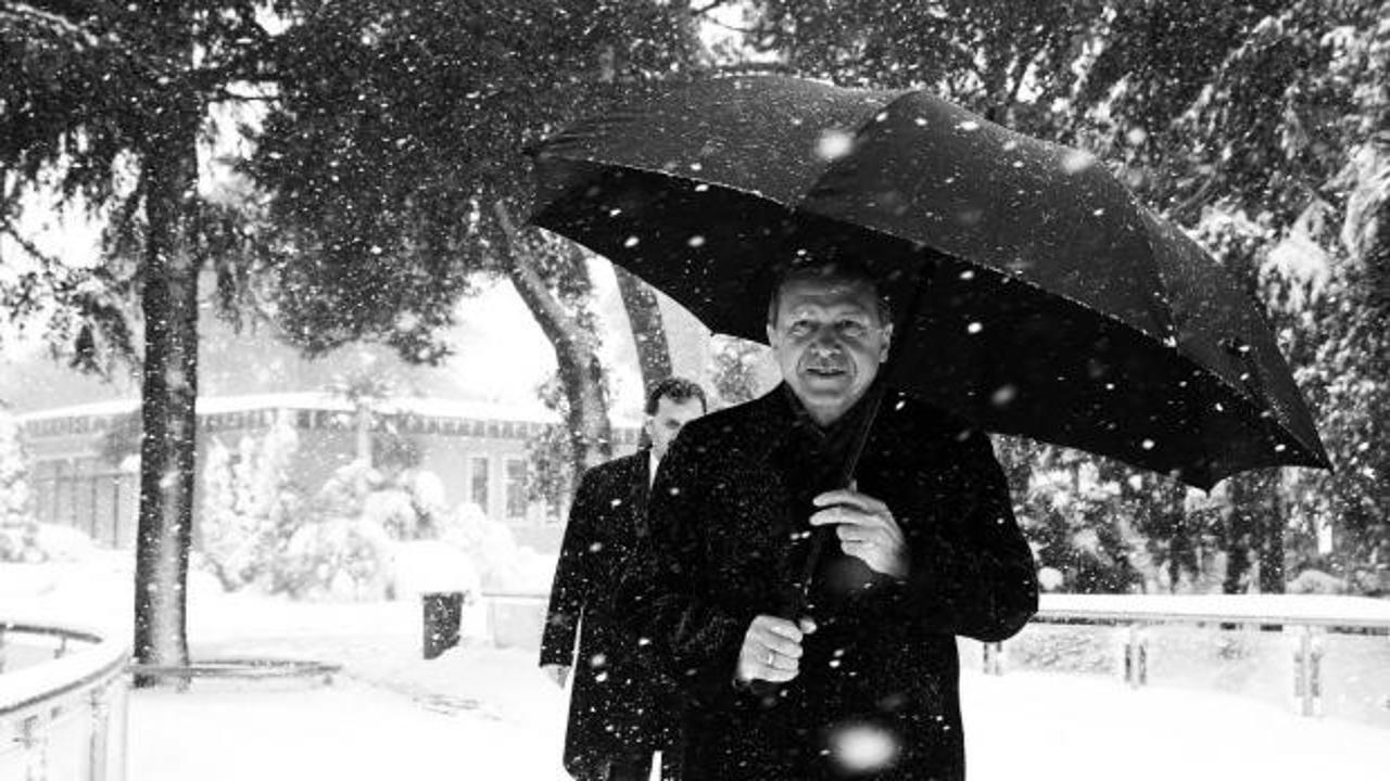 Başkan Erdoğan'dan kar hatırası paylaşımı