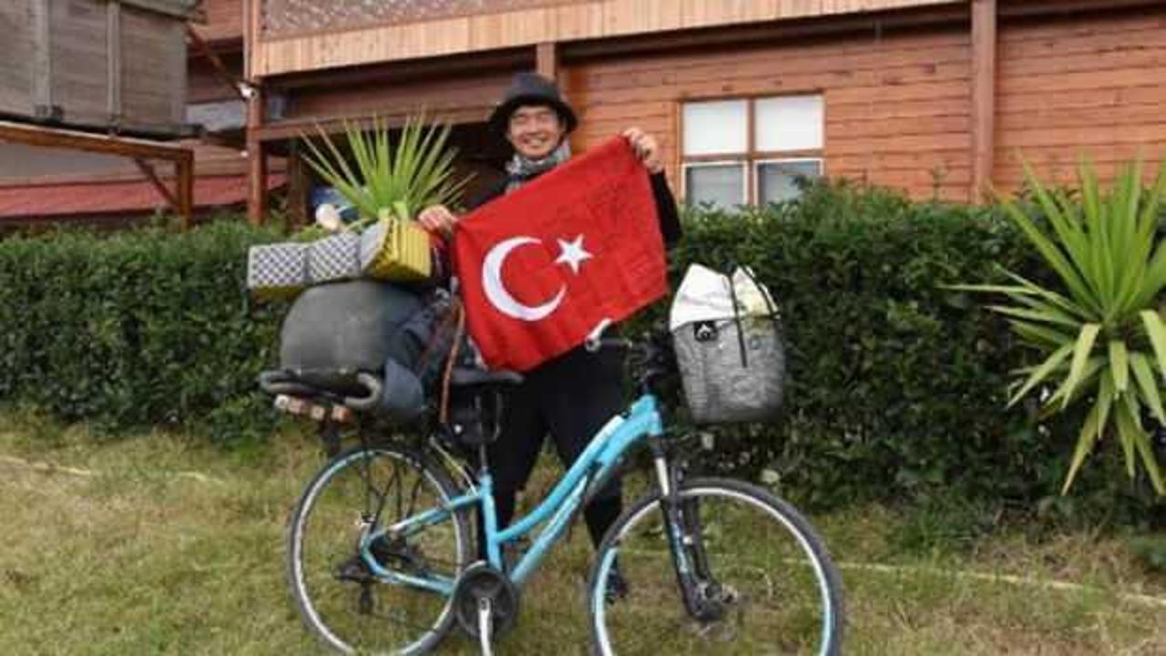 Bisikletiyle dünyayı geziyor! Türkiye'ye hayran kaldı
