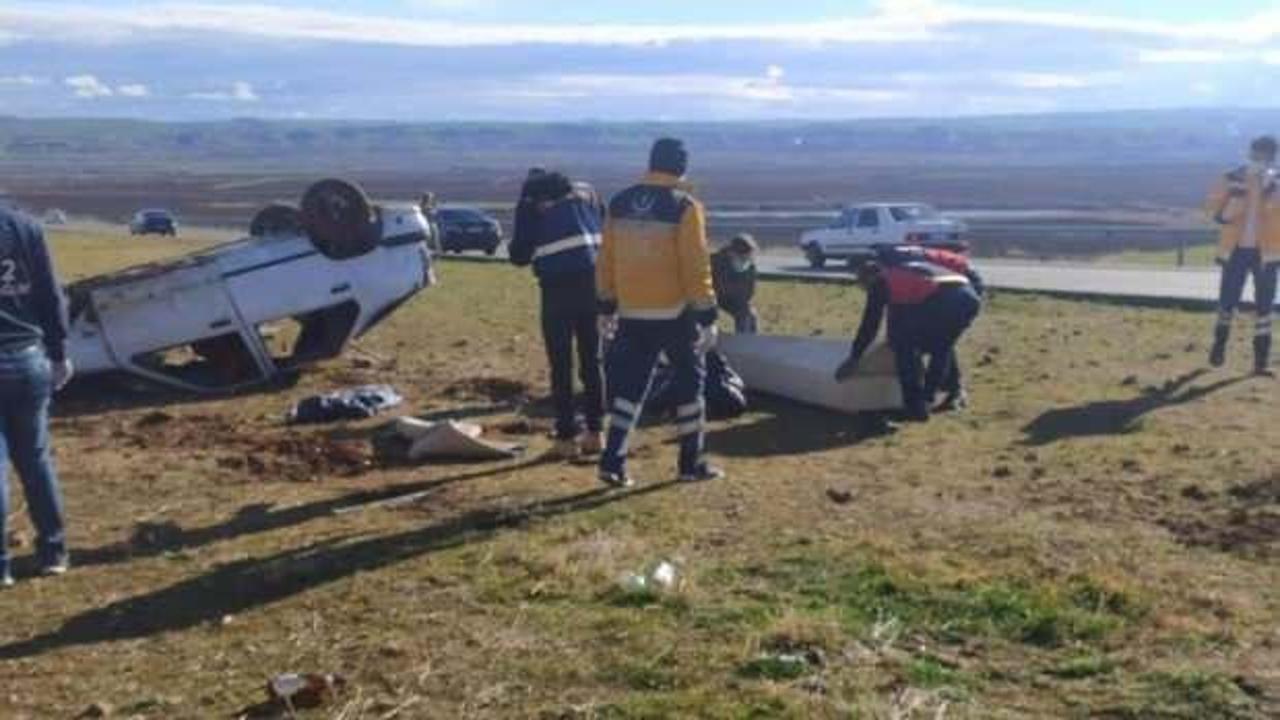 Diyarbakır’da otomobil takla attı: 1 ölü, 5 yaralı