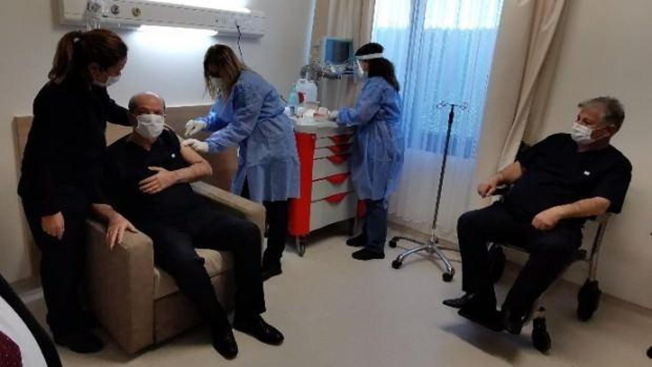 KKTC'de ilk koronavirüs aşısı Ersin Tatar'a yapıldı