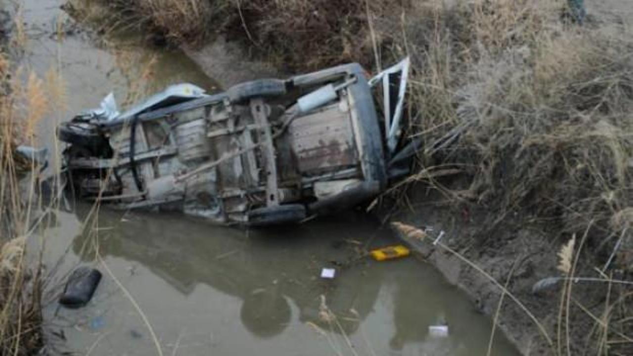 Konya’da hafif ticari araç kanala uçtu: 1 ölü, 1 yaralı