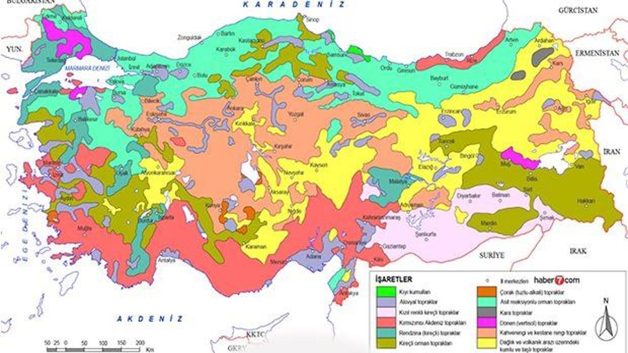 Türkiye Toprak Haritası! Zonal, Azonal, İntrazonal toprak çeşitleri nerelerde görülür?