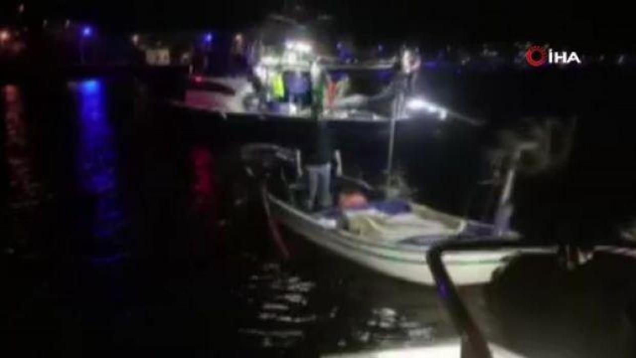 Ka&ccedil;ak avcılar denizde polise yakalandı