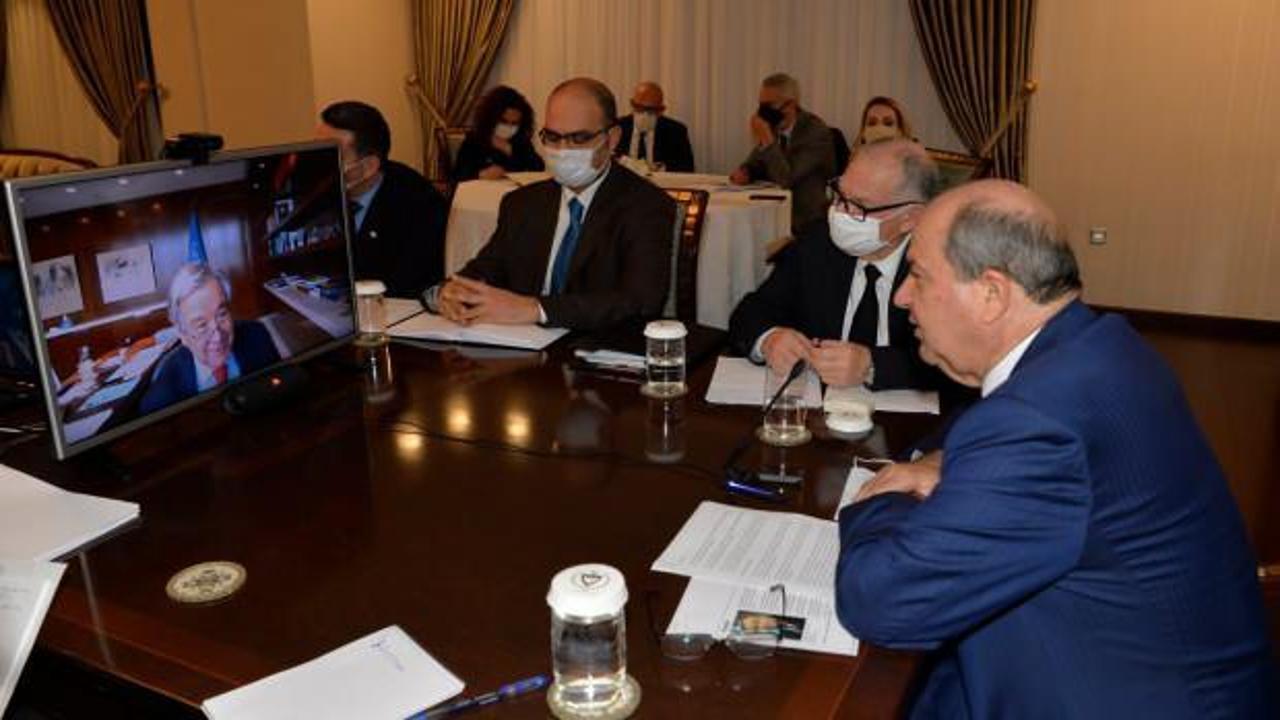 KKTC Cumhurbaşkanı Tatar, BM Genel Sekreteri Guterres ile görüştü