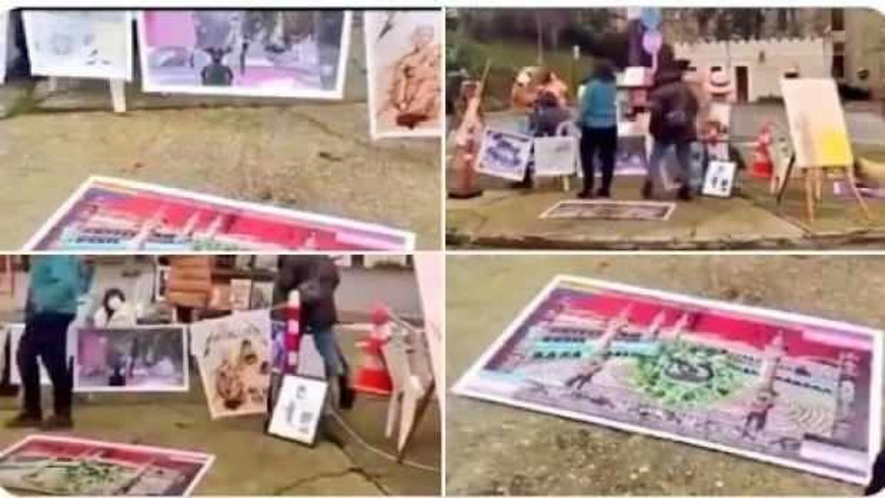 TİHEK'ten Boğaziçi Üniversitesi önünde Kabe fotoğrafının yere serilmesine tepki