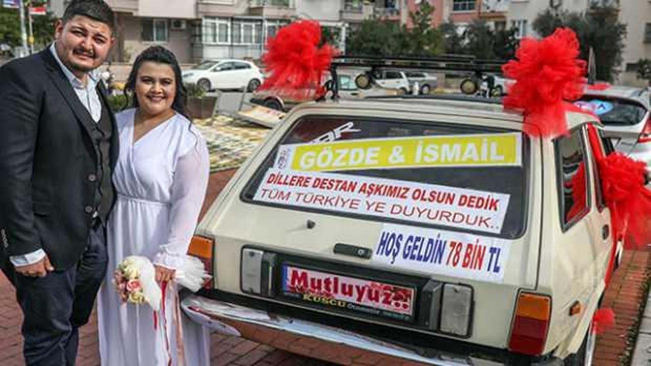 78 bin TL ceza yedi; gelin arabasına 'Türkiye'ye aşkımızı duyurduk' yazdı