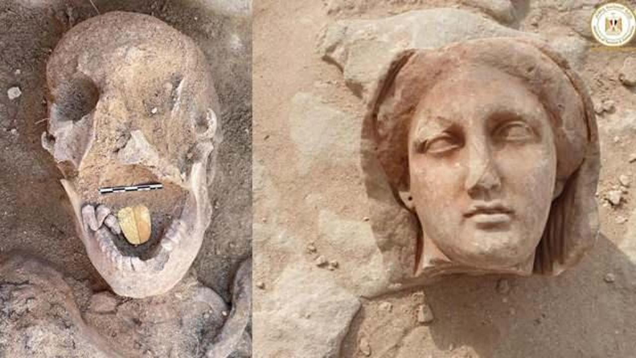 Mısır'da altın dilli mumya keşfedildi