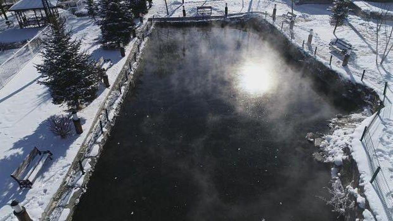 Erzurum'daki Balıklıgöl, eksi 30 derecede bile donmuyor
