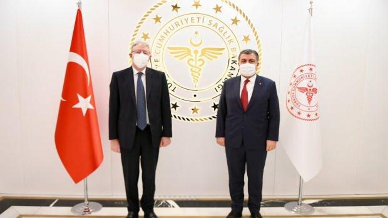 Bakan Koca, Macar Bakan Szijjarto ve İtalya'nın Ankara Büyükelçisi Gaiani ile görüştü