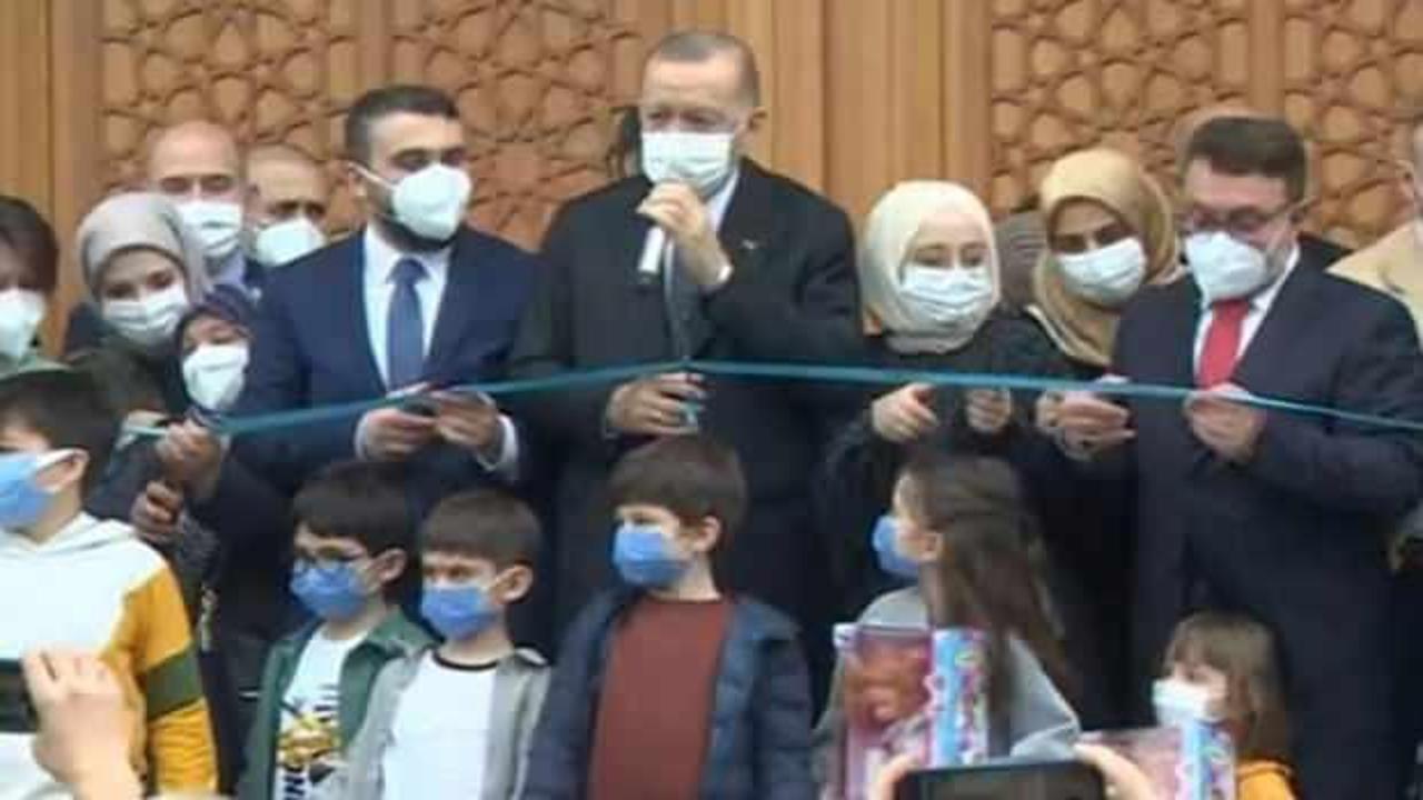 Cumhurbaşkanı Erdoğan, Ahmet Erdoğan Camii'si a&ccedil;ılışını yaptı