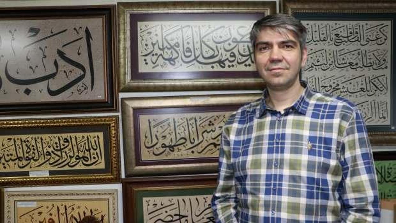 Eskişehir'de yaşayan hat sanatçısı 'Elif' harfini 3 bin vav'dan 6 ayda çizerek tamamladı