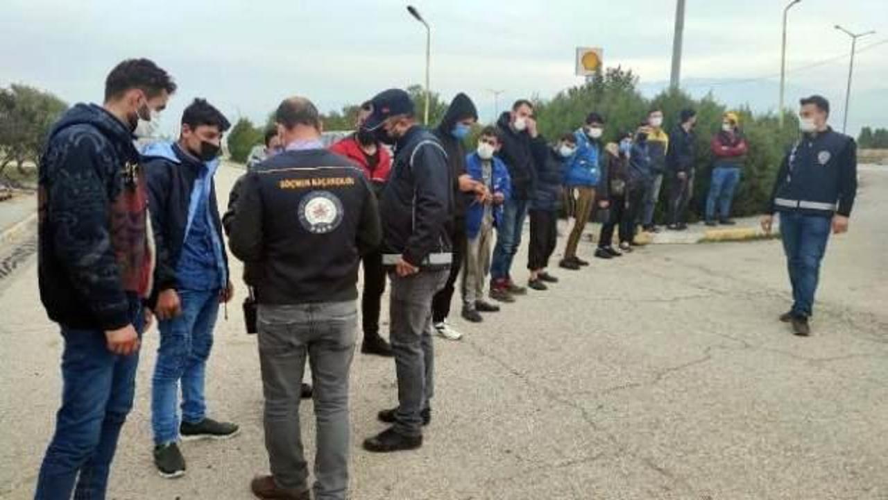 Yol uygulamasında 10 kaçak göçmen yakalandı