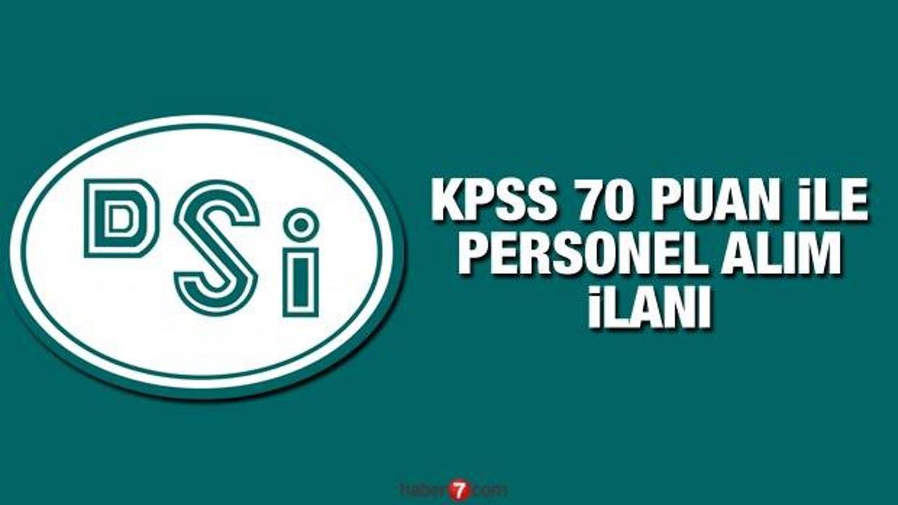 KPSS 70 DSİ puan ile sözleşmeli personel alımı başladı! Başvuru için son 5 gün!