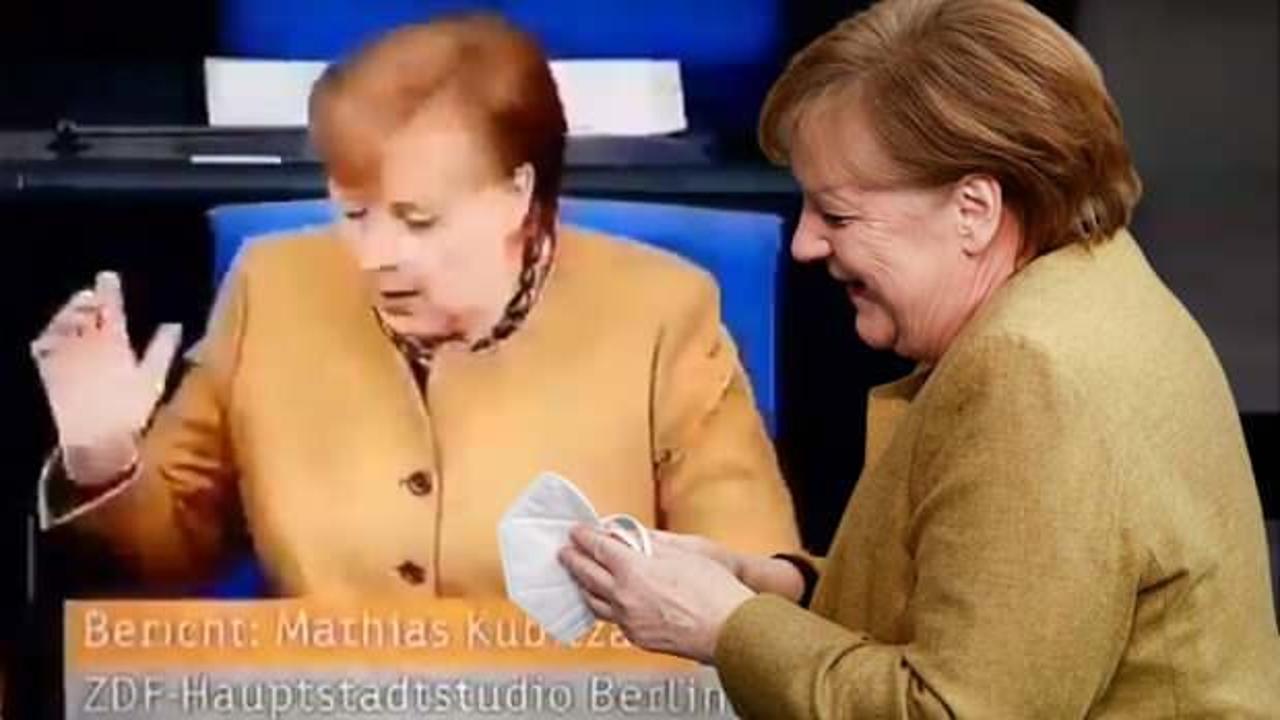 Merkel'in tatlı telaşı! Kürsüden indi, masasında göremeyince paniğe kapıldı