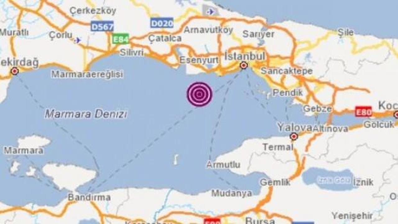 Marmara Denizi'nde 2,7 büyüklüğünde deprem