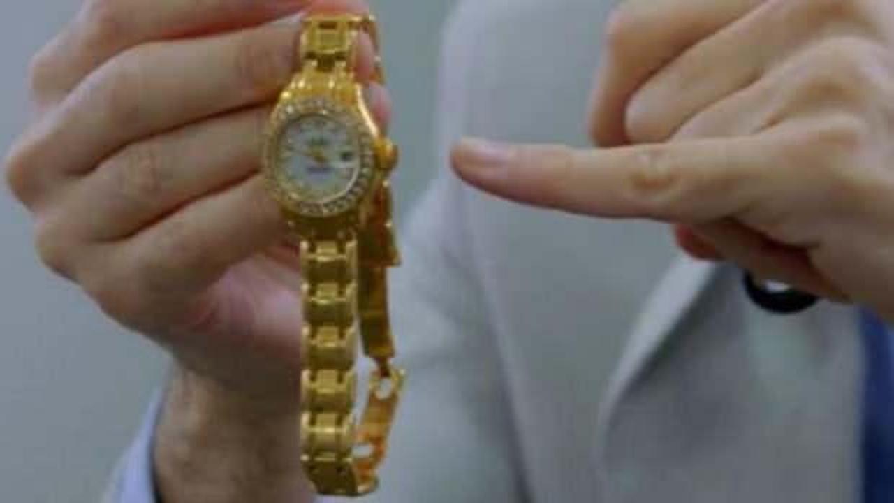 İmitasyon zannettiği saat "gerçek altın" çıktı!