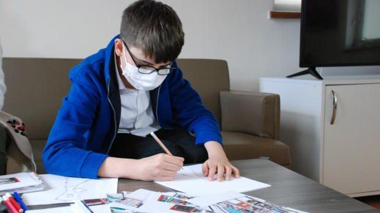 İzmir'de 14 yaşındaki otizmli Ali Kerem'in tek hayali var: Başarılı bir mimar olmak!