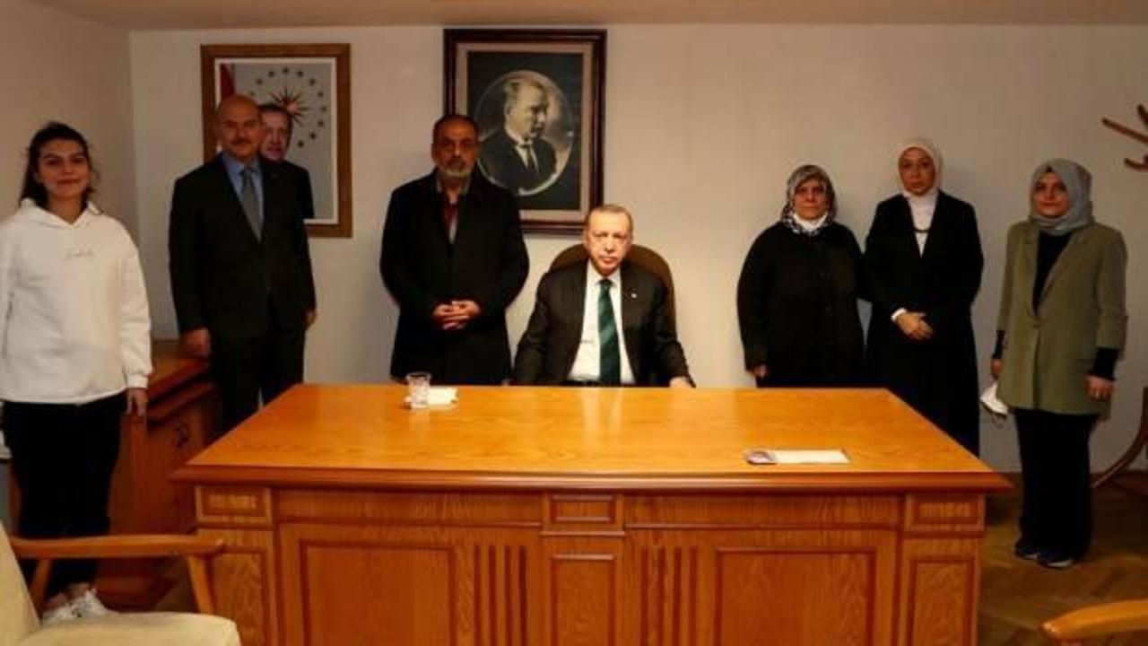 Cumhurbaşkanı Erdoğan, Gara şehidinin ailesiyle bir araya geldi