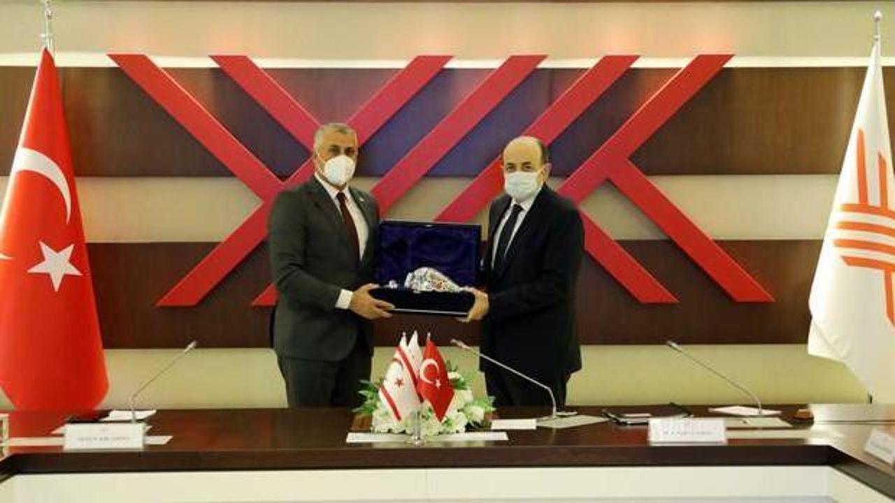 KKTC Milli Eğitim ve Kültür Bakanı Amcaoğlu'ndan YÖK Başkan'ı Saraç'a ziyaret