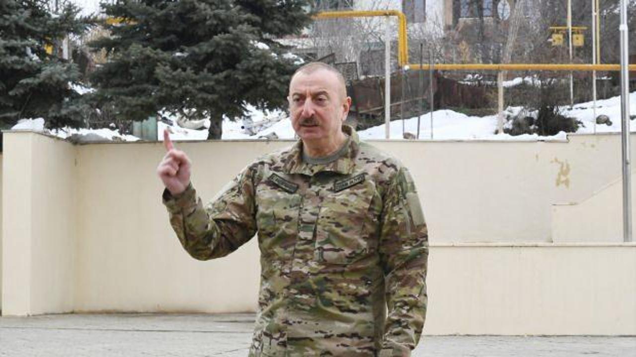 Aliyev, işgalden kurtarılan bölgelerde temel attı