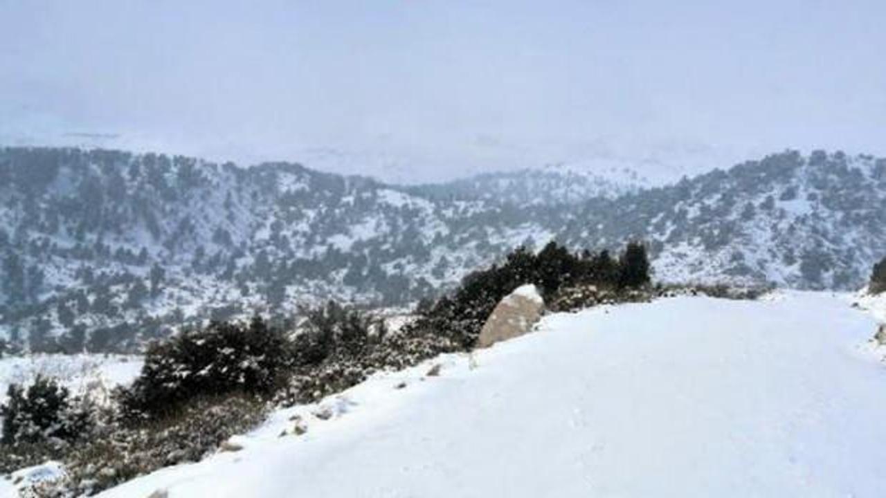 Antalya'nın y&uuml;ksek kesimlerinde kar etkili oldu!