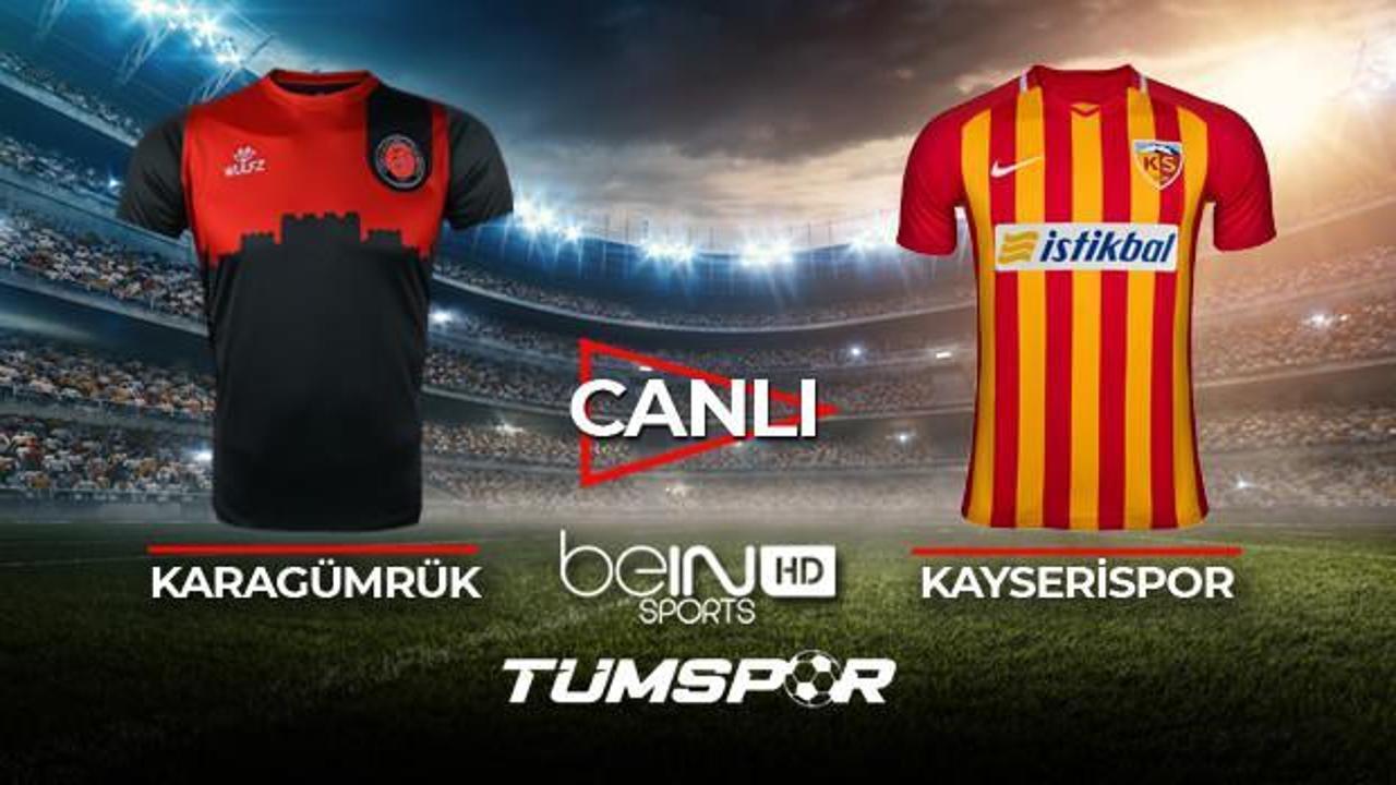 Karagümrük Kayserispor maçı canlı izle! | BeIN Sports Karagümrük Kayseri maçı canlı skor takip