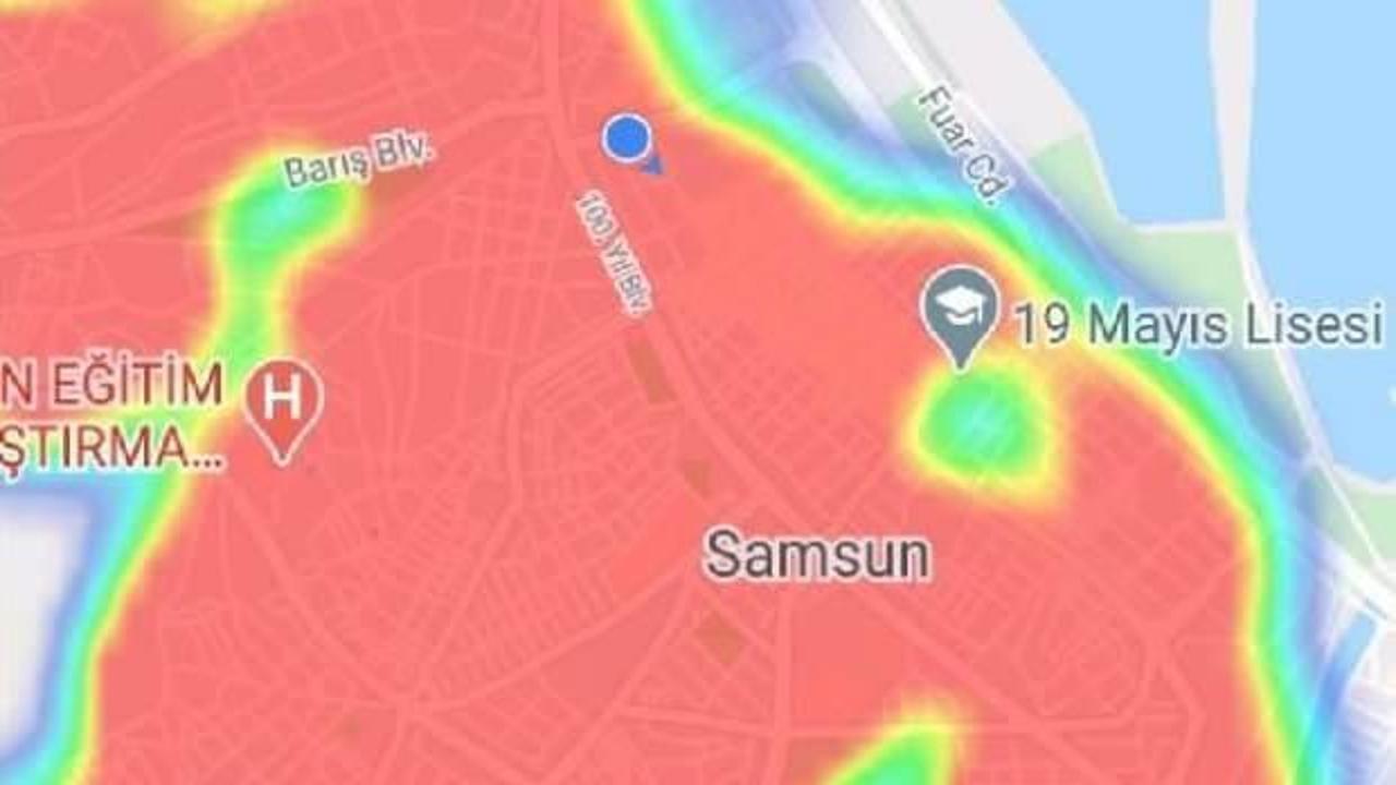 Çok yüksek riskli bölgede yer alan Samsun'un risk haritası kırmızıya boyandı!