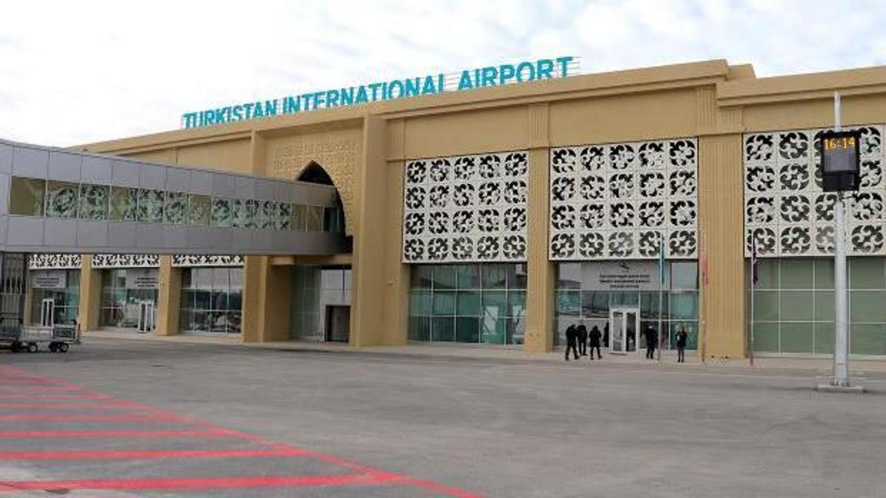 Türkistan'dan ilk uluslararası uçuş Türkiye'ye yapıldı