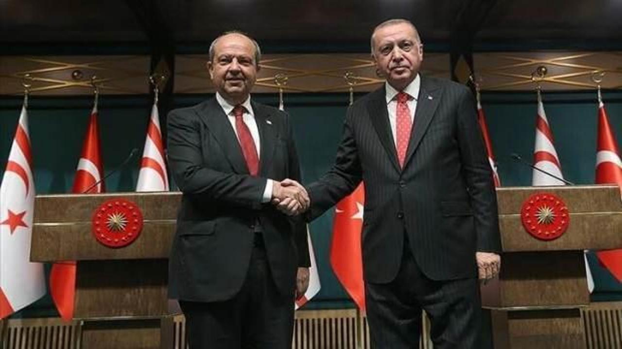 KKTC Cumhurbaşkanı Ersin Tatar'dan Cumhurbaşkanı Erdoğan'a tebrik telefonu