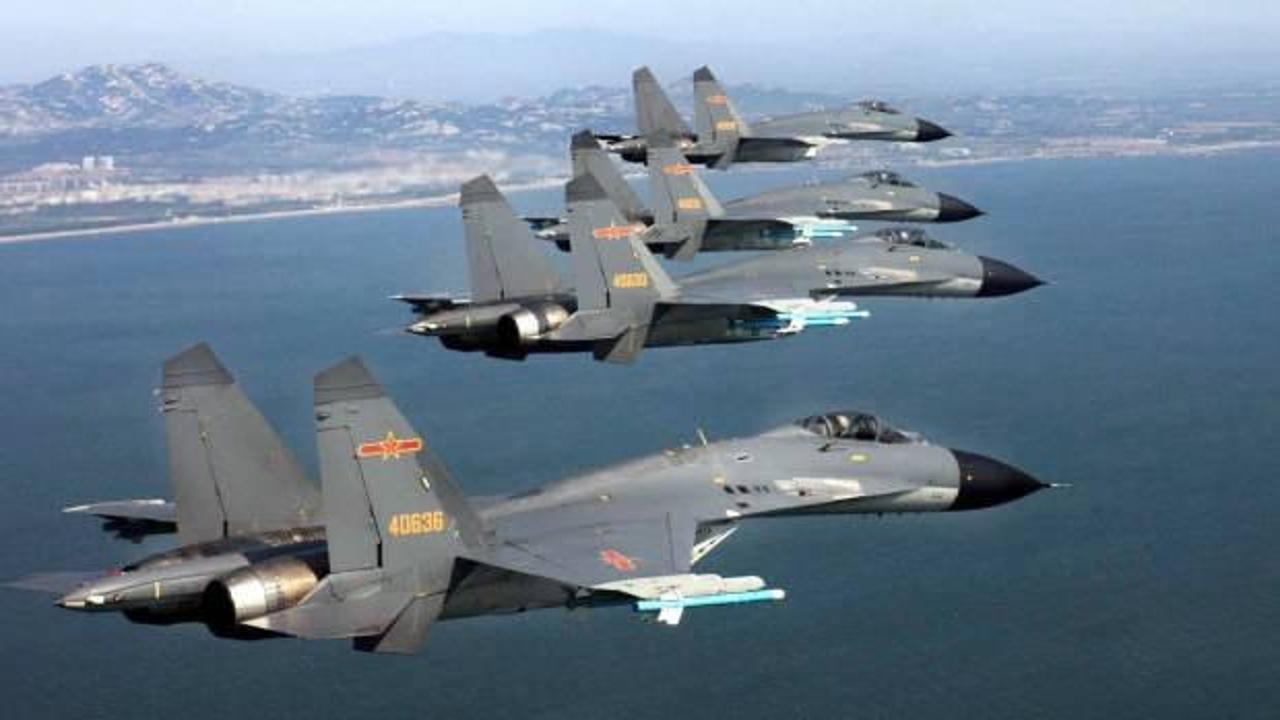 Çin'den 20 savaş uçağıyla şoke eden taciz