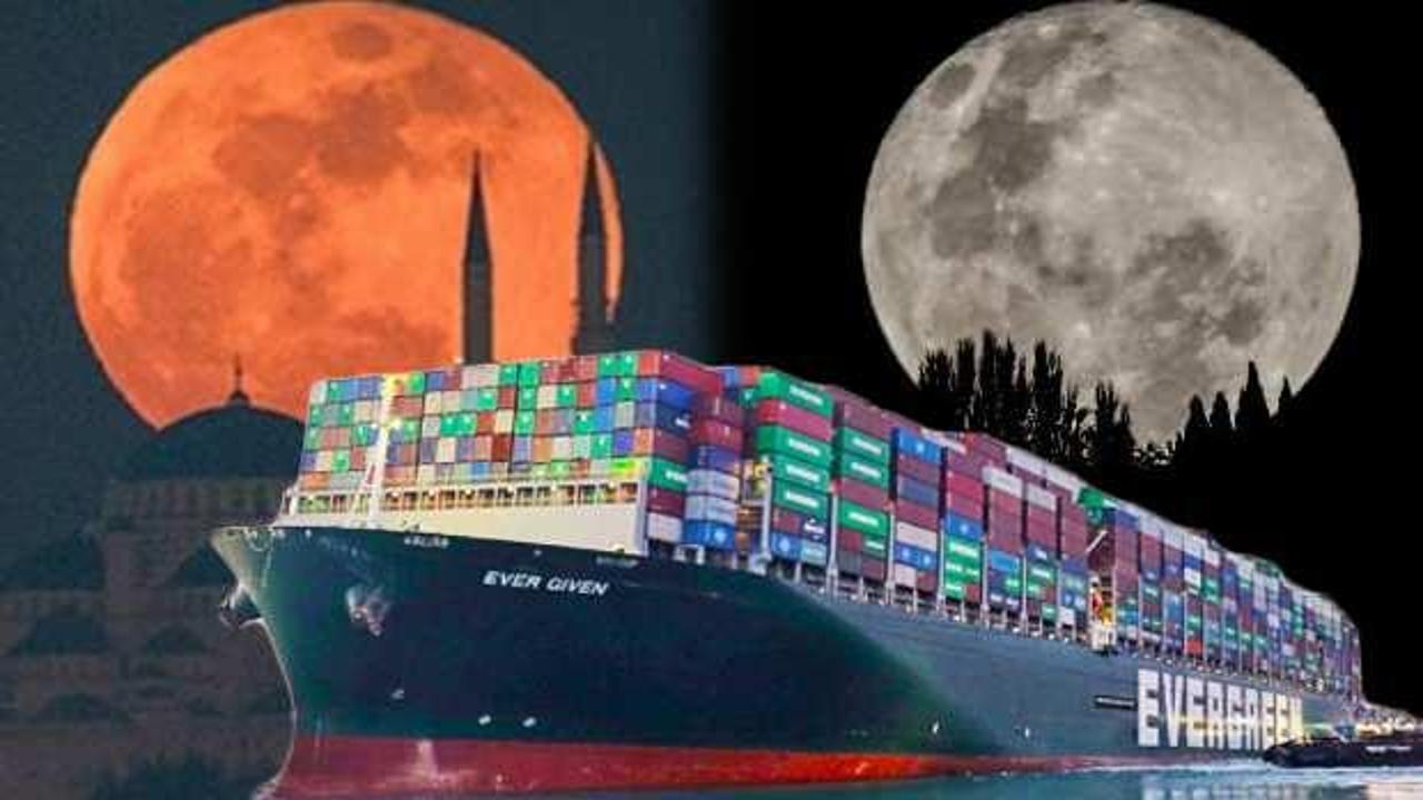 Süveyş Kanalı'nı tıkayan gemiyi 'Süper Solucan Ay' kurtarmış