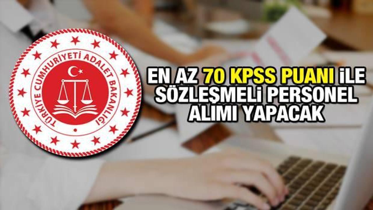 KPSS 70 puan ile Adalet Bakanlığı personel alım ilanı! Son başvuru ne zaman?
