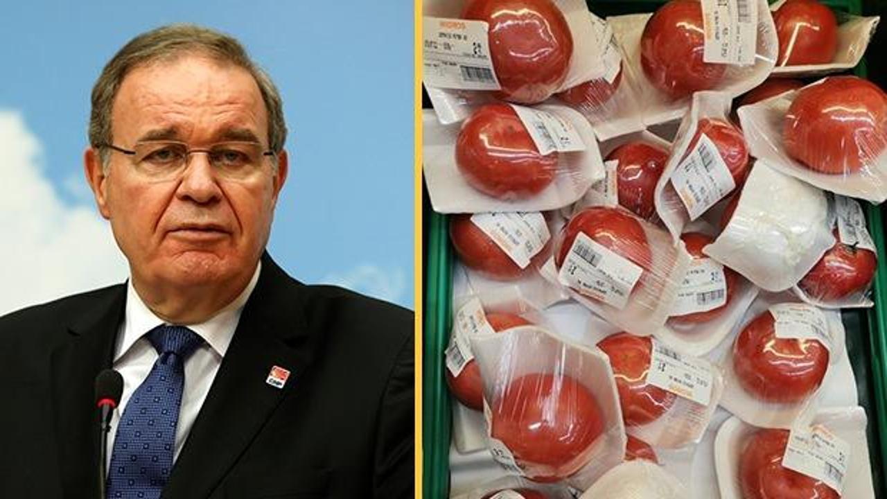 CHP Sözcüsü Öztrak 'domates'le algı yapmaya çalıştı